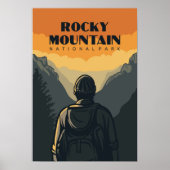 Travel Posters van het nationale park Rocky Mounta (Voorkant)