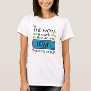 Travel Quote is een boek T-shirt
