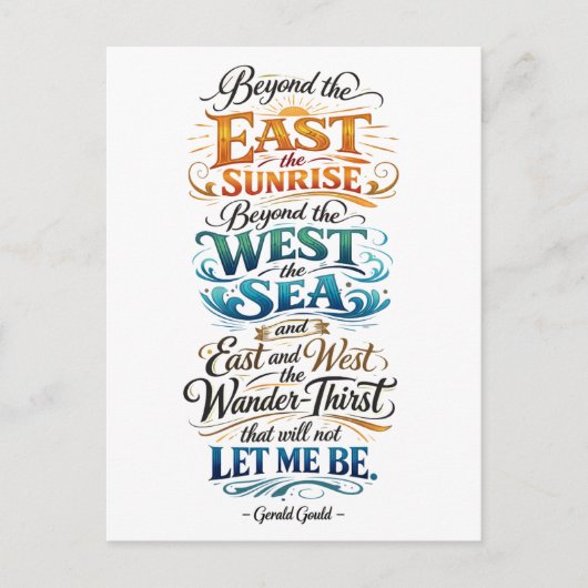 Travel Quote: Wander-Thirst Briefkaart (Voorkant)