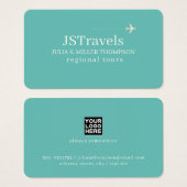 Travel Regional Tours licht-blauwgroen Visitekaartje (Voorkant /achterkant)