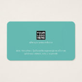 Travel Regional Tours licht-blauwgroen Visitekaartje (Achterkant)