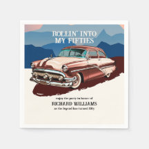 Travel Retro Classic Car Theme 50th Birthday