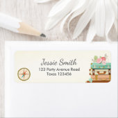 Travel Return Address Labels Adventure Floral (Insitu)