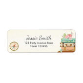 Travel Return Address Labels Adventure Floral (Voorkant)