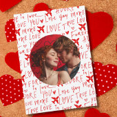 Travel Romantic Photo Love You Airplane Custom Cadeaupapier