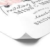 Travel Roze Koffer Vrijgezellenfeest Welkom Poster (Hoek)