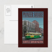 TRAVEL-Seattle-Pioneer Square- Briefkaart (Voorkant / Achterkant)