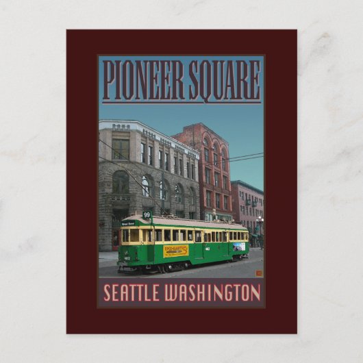 TRAVEL-Seattle-Pioneer Square- Briefkaart (Voorkant)