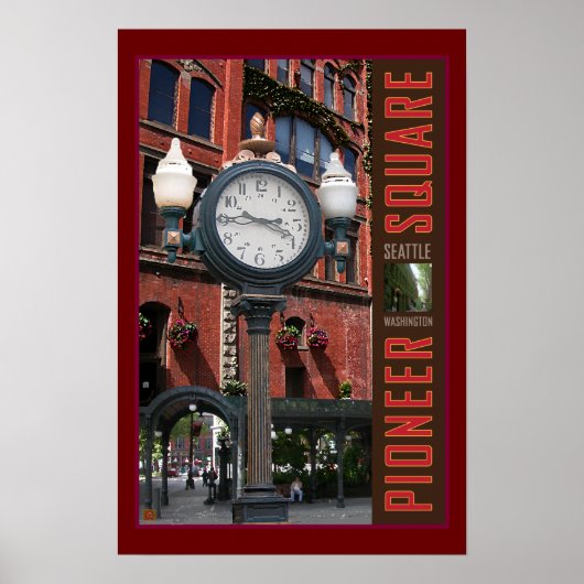 TRAVEL-Seattle-Pioneer Square Poster (Voorkant)