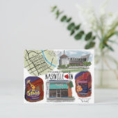 Travel Sketch Briefkaart Strumming door Nashville (Staand voorkant)