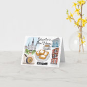 Travel Sketch Notecard: Beignets in New Orleans Kaart (Gele Bloem)