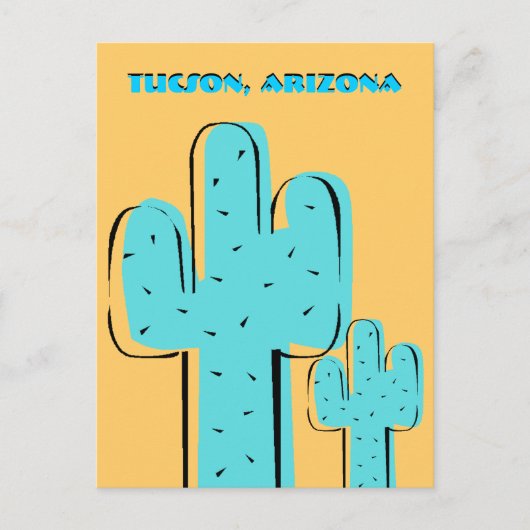 Travel Souvenir Briefkaarten Saguaro Cactus Tucson (Voorkant)