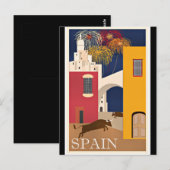 Travel Spain, vintage travel, Briefkaart (Voorkant / Achterkant)