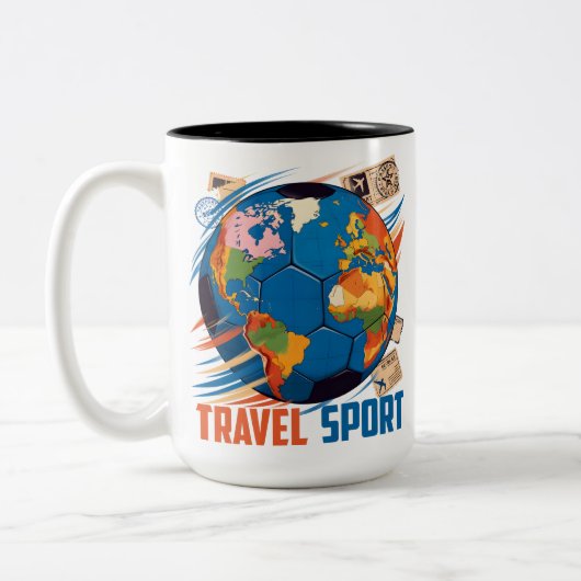 Travel sports tweekleurige koffiemok (Links)