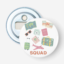 Travel Squad – Schattigee vakantie Essentials Button Flesopener