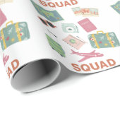 Travel Squad – Schattigee vakantie Essentials Cadeaupapier (Rol Hoek)