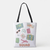 Travel Squad – Schattigee vakantie Essentials Tote Bag (Achterkant)