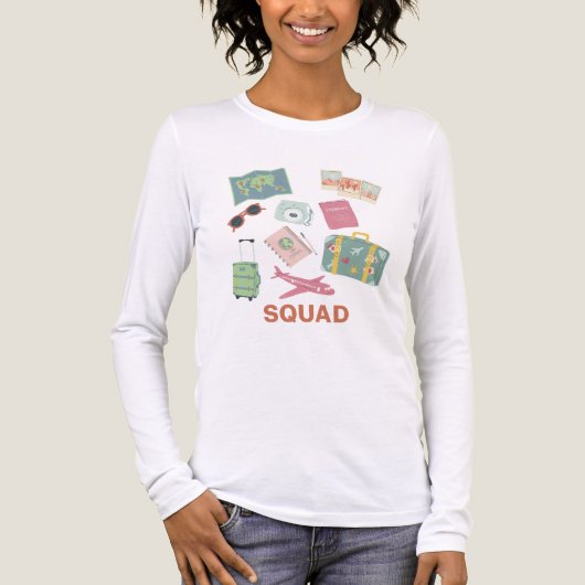 Travel Squad – Schattigee vakantie Essentials Tri-Blend Shirt (Voorkant volledig)