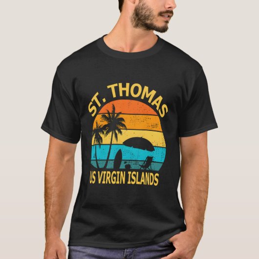Travel St Thomas Us Maagdeneilanden Vacation Souve T-shirt (Voorkant)