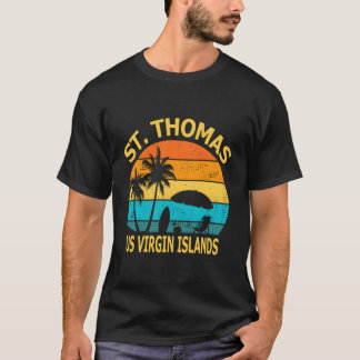 Travel St Thomas Us Maagdeneilanden Vacation Souve T-shirt
