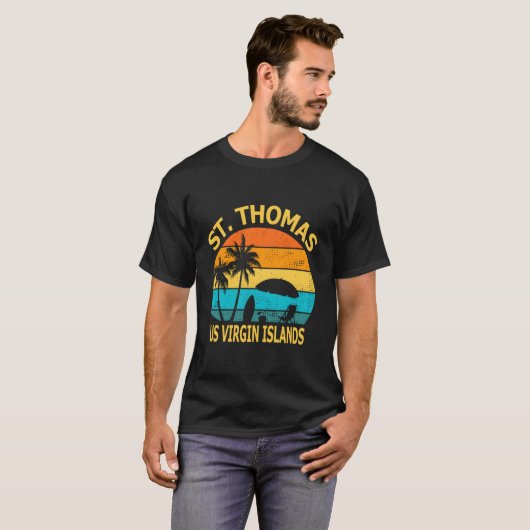 Travel St Thomas Us Maagdeneilanden Vacation Souve T-shirt (Voorkant volledig)