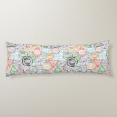 Travel Stamp Patroon Lichaamskussen (Achterkant)