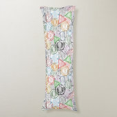 Travel Stamp Patroon Lichaamskussen (Voorkant Verticaal)