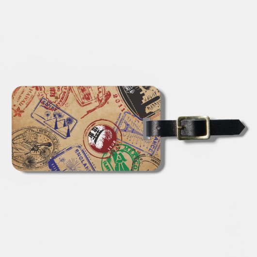 Travel Stamps Bagagelabel (Voorkant horizontaal)