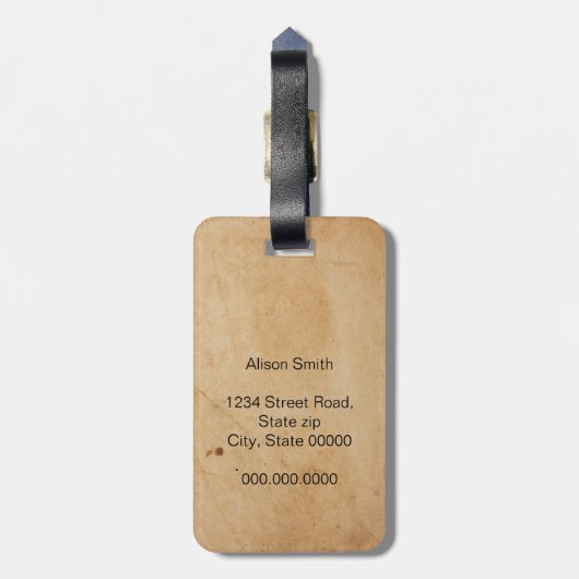 Travel Stamps Bagagelabel (Achterkant verticaal)