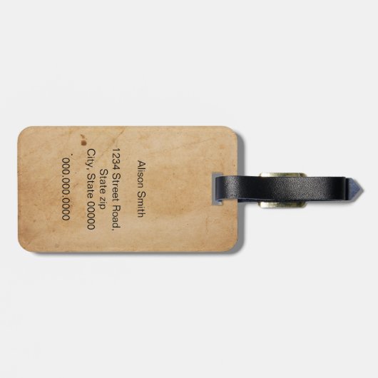 Travel Stamps Bagagelabel (Achterkant horizontaal)