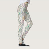 Travel Stamps Patroon Leggings (Rechts)