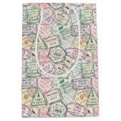 Travel Stamps Patroon Medium Cadeauzakje