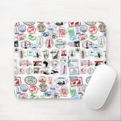 Travel Stamps Patroon Muismat (Met muis)