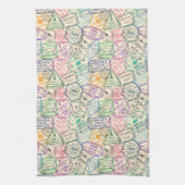 Travel Stamps Theedoek (Verticaal)