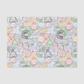 Travel Stamps Tissuepapier (Voorkant)