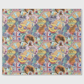 Travel Sticker Pattern Cadeaupapier (Vlak)