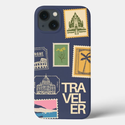 Travel sticker stempel Case-Mate iPhone case (Achterkant)
