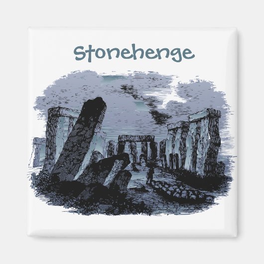 Travel |Stonehenge Portrait aangepaste tekst koelk Magneet (Voorkant)