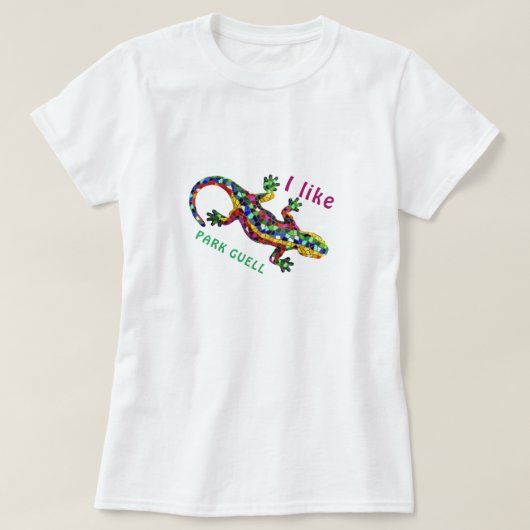 Travel T-Shirt I Love PARK GUELL. gift tee (Design voorkant)