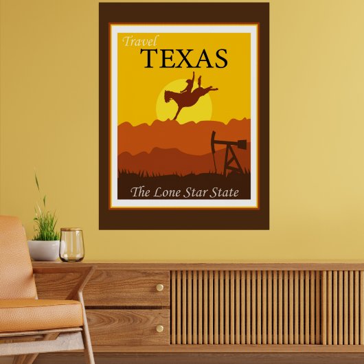 Travel Texas, de Lone Star-staat Poster (Woonkamer 2)