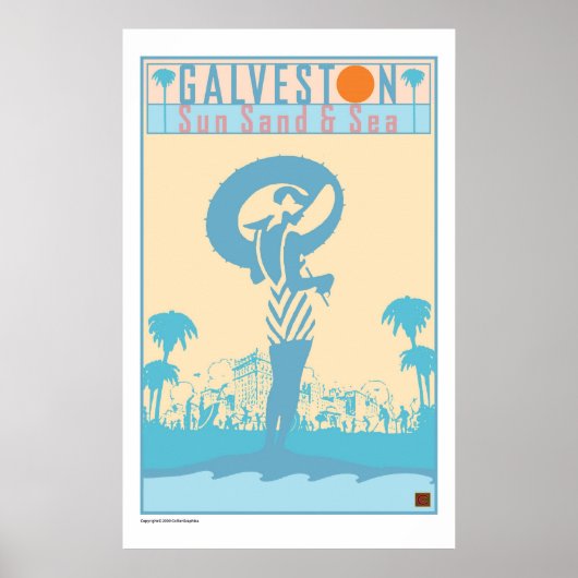 TRAVEL-Texas-Galveston Poster (Voorkant)