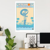 TRAVEL-Texas-Galveston Poster (Thuiskantoor)
