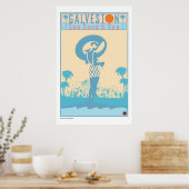 TRAVEL-Texas-Galveston Poster (Keuken)