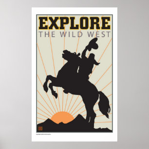 TRAVEL-Texas-Wild West Poster