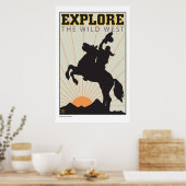TRAVEL-Texas-Wild West Poster (Keuken)