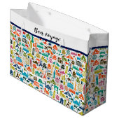 Travel the world groot cadeauzakje (Voorkant Gekanteld)