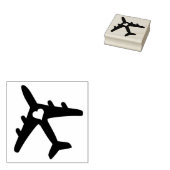 Travel Theme Airplane Heart Destination Wedding Rubberstempel (Gestempeld)