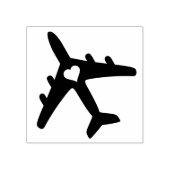Travel Theme Airplane Heart Destination Wedding Rubberstempel (Afrduk)