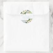 Travel Theme Baby shower Floral Map Ronde Sticker (Tas)