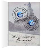 Travel Theme Bar Bat Mitzvah Weddentable Card (Binnen (Rechts))